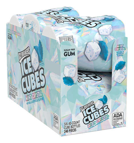 Ice Breakers Ice Cubes Mint Crystal - Chicle Sin Azcar, Fabr