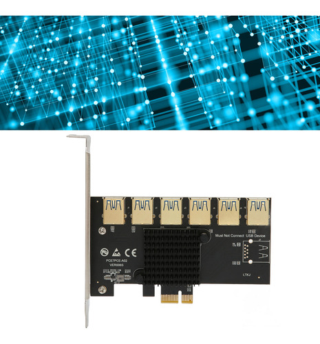 Placa Riser Pcie 1 Para Pcie 6 X Extensão Gráfica Usb3.0 Eas