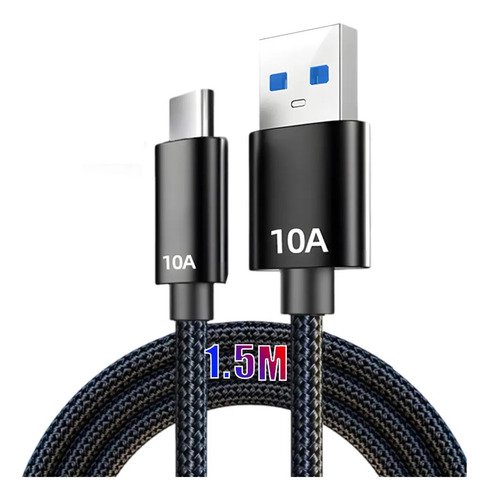 Cable De Datos De Carga Rápida De 120 W, 10 A, Cable Usb Tip