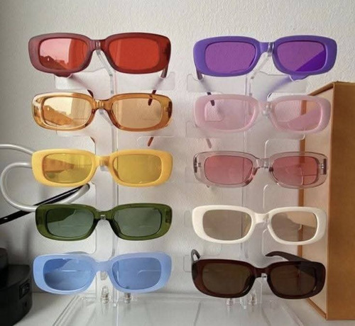 50 Piezas Gafas De Sol Rectangulares Estilo Vintage, Mayoreo Vintage Retro Varios Diferentes