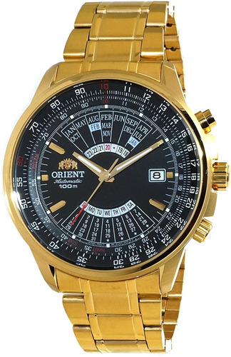 Reloj Hombre Orient Ceu07001b Automátic Pulso Dorado Just Wa
