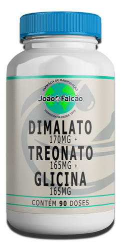 Magnésio Dimalato 170mg+treonato165mg+glicina 165mg 90 Doses