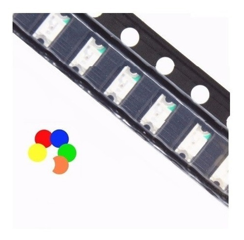 100 Led Smd 1206, Diferentes Colores.