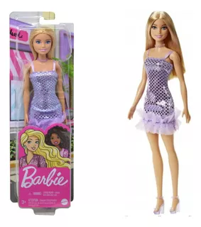 Mattel Rd Barbie Glitz Muñeca Rubia