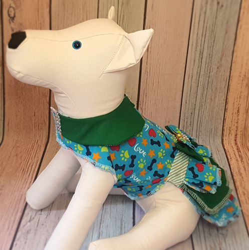 Roupa Pet - Vestido Frente Única Tam 2- Roupinha Cachorro