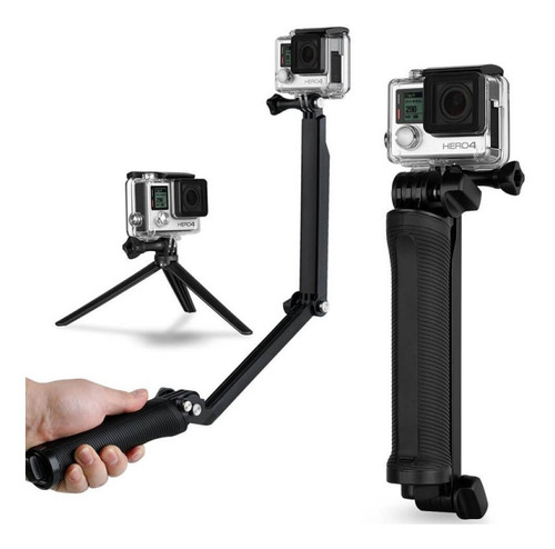 Bastão 3 Way Pau De Selfie Gopro Sjcam Eken Tripé Extensor