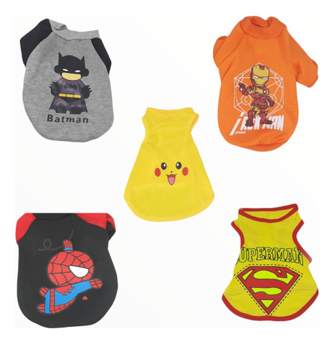 Ropa Perro Gato Sueter Mascota Super Heroes Talla M - L