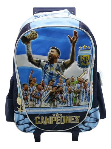 Mochila Afa Carro 18'' Argentina Campeones Del Mundo Modelos