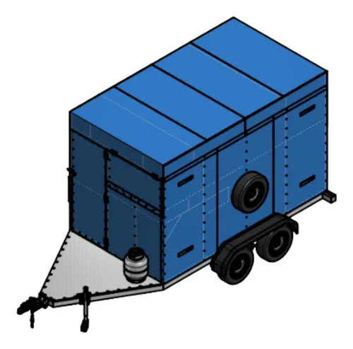 comprar Projeto Reboque Trailer Food Truck Lanche +brinde 1 Eixo