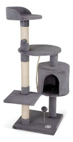 Rascador Gatos Muebles Para Gatos Rascadero Torre De Gatos Color Gris Claro