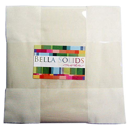 Moda Bella Solids Snow Layer Cake, Cuadrados De Tela Co...