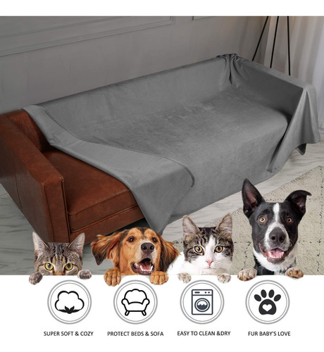 Manta De Cama Para Mascotas Ameritex Reversible 100% Imperme