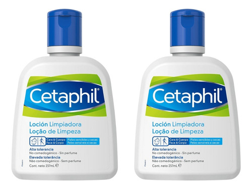 Kit X2 Cetaphil Loción Limpiadora Para Piel Sensible 237 M