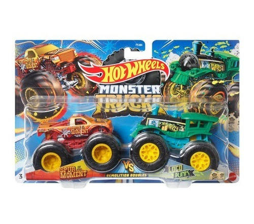 Hot Wheels Monster Trucks Doble Spur Of Moment Y Loco Punk