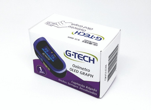 Oxímetro Digital G-tech Portátil De Dedo Oled Graph