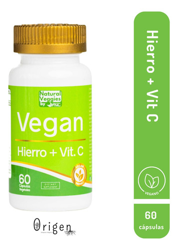 Hierro Complex Con Vitamina C Vegan 60 Capsulas Fnl