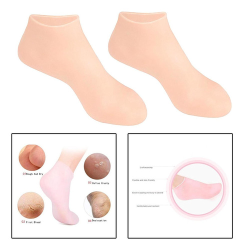 3 Calcetines De Silicona Suave Para Los Pies, Protección