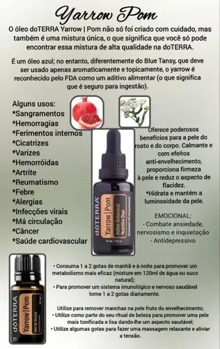 Óleo Essencial Doterra Yarrow Pom - Mix De Oleos - 15 Ml