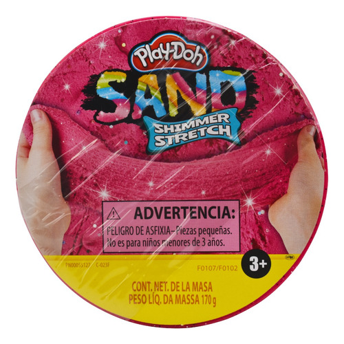 Play Doh Sand Shimmer Stretch Rosa 170g Hasbro