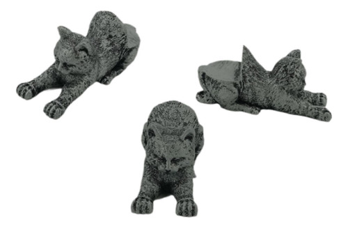 3pcs Flower Pot Feet Animal Figures Practical Resin Lazy Cat