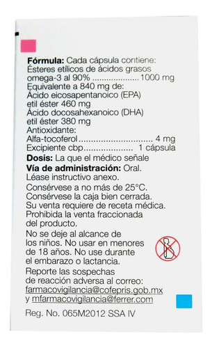 Omacor 1000 Mg Frasco Con 28 Cápsulas