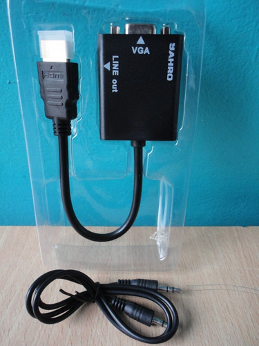 Adaptador Convertidor De Hdmi A Vga C/salida De Audio