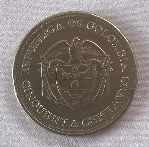 Moneda De 50 Centavos Colombianos - 1958