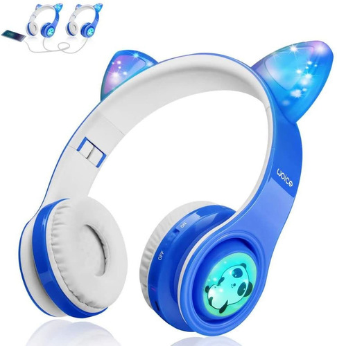 Auriculares Woice W01, Microfono/azul/luz Led