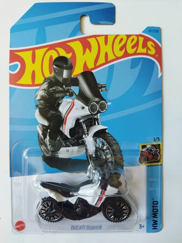 Hot Wheels Ducati Desertx Blanca Moto 1/5 67 Mt1