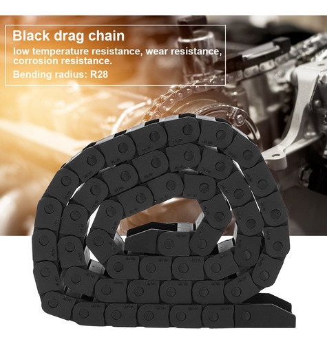 Cadena Portacables De Nailon Negro R18 De 1 Metro Para