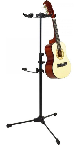 Suporte Pedestal Ask G-30 Estante 3 Instrumentos De Corda Cor Preto
