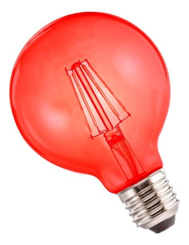 Lamparas Led Filamento 4w G80 Interelec Colores Color De La Luz Rojo