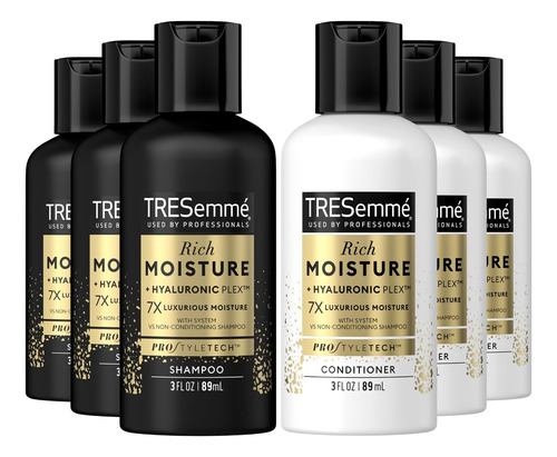 3 Conjuntos De Shampoo E Condicionador Tresemme Moisture Ric