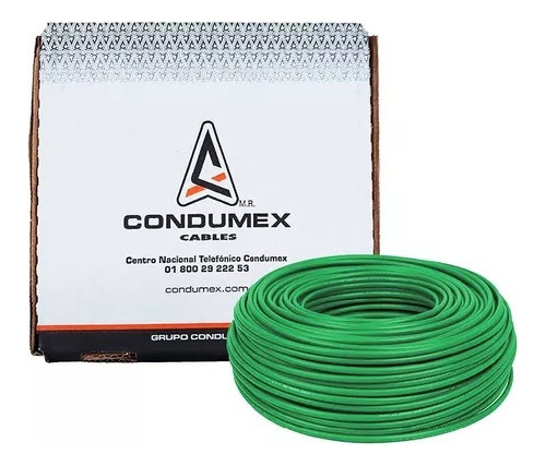 Cable Electrico Thw Calibre 12 Caja De 100 Mts Verde