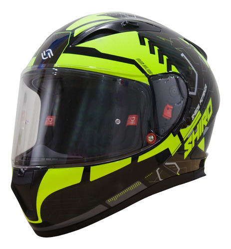 Casco Moto Shiro Sh-605 Potenza Amarillo