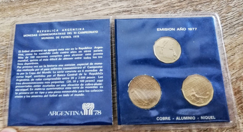 Monedas Conmemorativas Mundial 78 En Blister