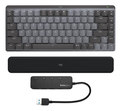 Paquete Mini Teclado Mecánico Logitech Mx Reposamanos Mx Y 4