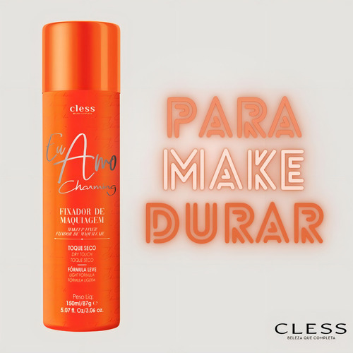 Spray Fixador De Maquiagem Cless Eu Amo Charming 150 Ml