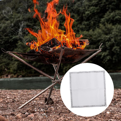 Al Aire Libre Fire Mesh Fire Mat Grill Pad Plegable 55x55cm