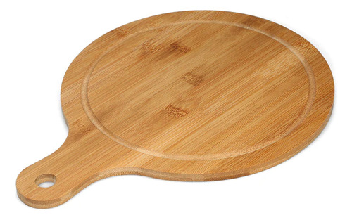 Tabla De Cortar De Bambú: Plato For Pizza Y Tabla De Cortar