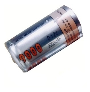 Imagen 6 de 9 de Cargador Lcd +6 Pilas Grandes D 9000mah Mas Fuente 220v