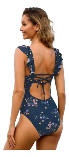 Traje De Baño De Una Pieza Cupshe Azul M