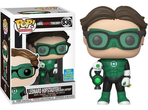 Funko Pop Leonard Hofstadter 836 As Green Lantern Tbbt 