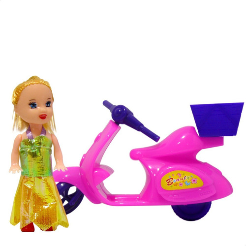 Muñeca Moto Grace Girl Con Casco Jueguete Nenas Accesorios