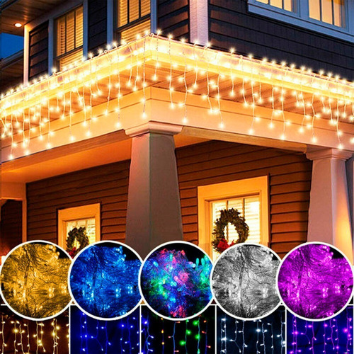 Cascada 400 Led 10m Impermeable Acorazado Adorno Navideño