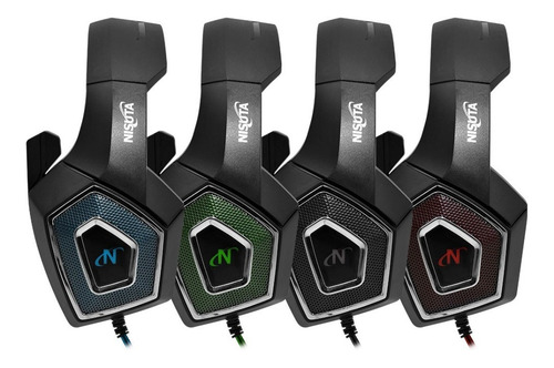 Auriculares gamer Nisuta NSAUG350 negro