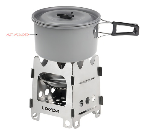 Estufa De Camping Al Aire Libre Lixada De Acero Inoxidable