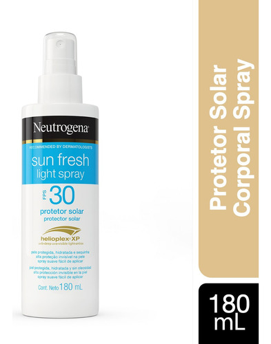 Protetor Solar Fps 30 Sun Fresh Light Spray 180ml Neutrogena