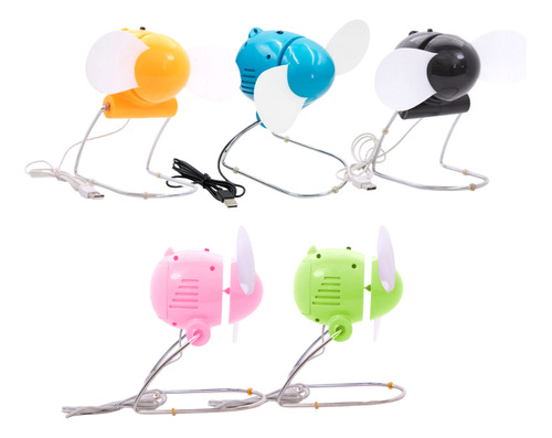 Mini Ventilador Portátil De 2 Aspas Usb Fan Colores Variados