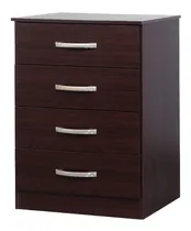Comprar Comoda Cajonera Chifonier 4 Cajones Marron 75 Cm Melamina   